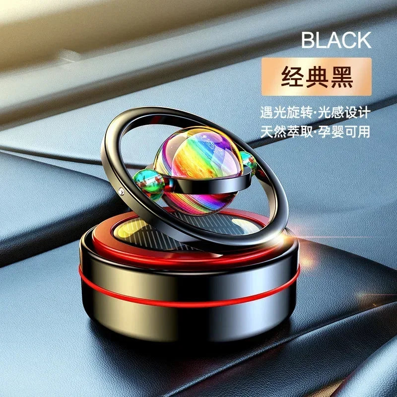 Portablecar Air Fresheners Perfume Diffuser Double Ring Auto Rotating Solar Mini Kinetic Car Aromatherapy Room Car Air Freshener