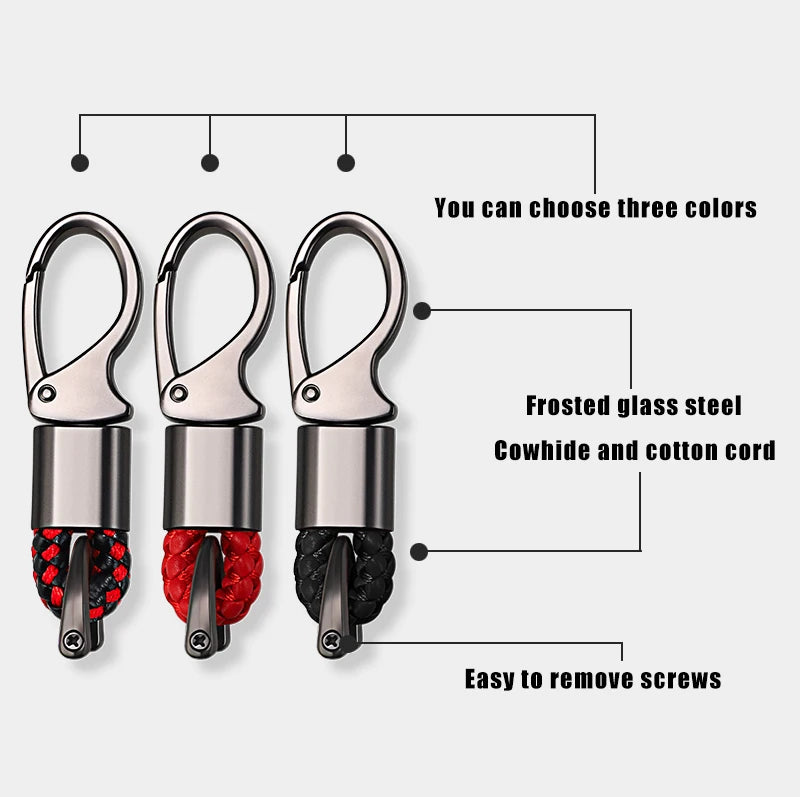 Zinc Alloy Braided Rope Keychain Car Styling Key Ring Accessories For MG HS 2022 ZST ZS MG3 MG5 MG6 MG7 GT GS Hector ZX EZS EHS