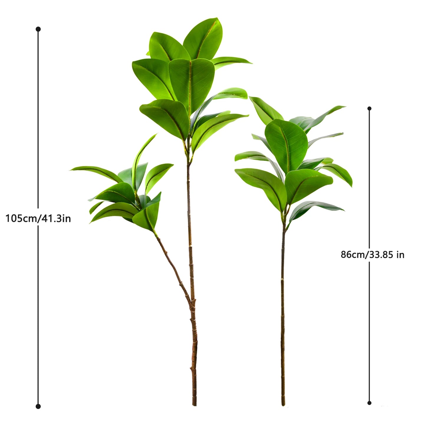 76-135 cm（53.1in）Artificial Magnolia  Tree Rubber Fig Plants for Outdoor Patio Garden Balcony Indoor Home And Office Decorations