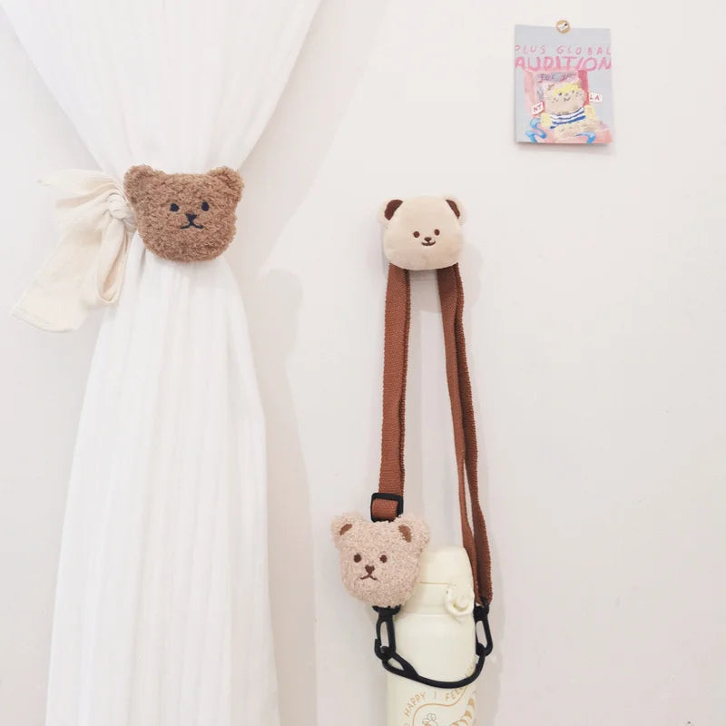 Home Decor Bear Shape Tieback Window Curtain Buckle Clip Kids Room Hanging Curtain Holders Tie Backs Curtain Accessories