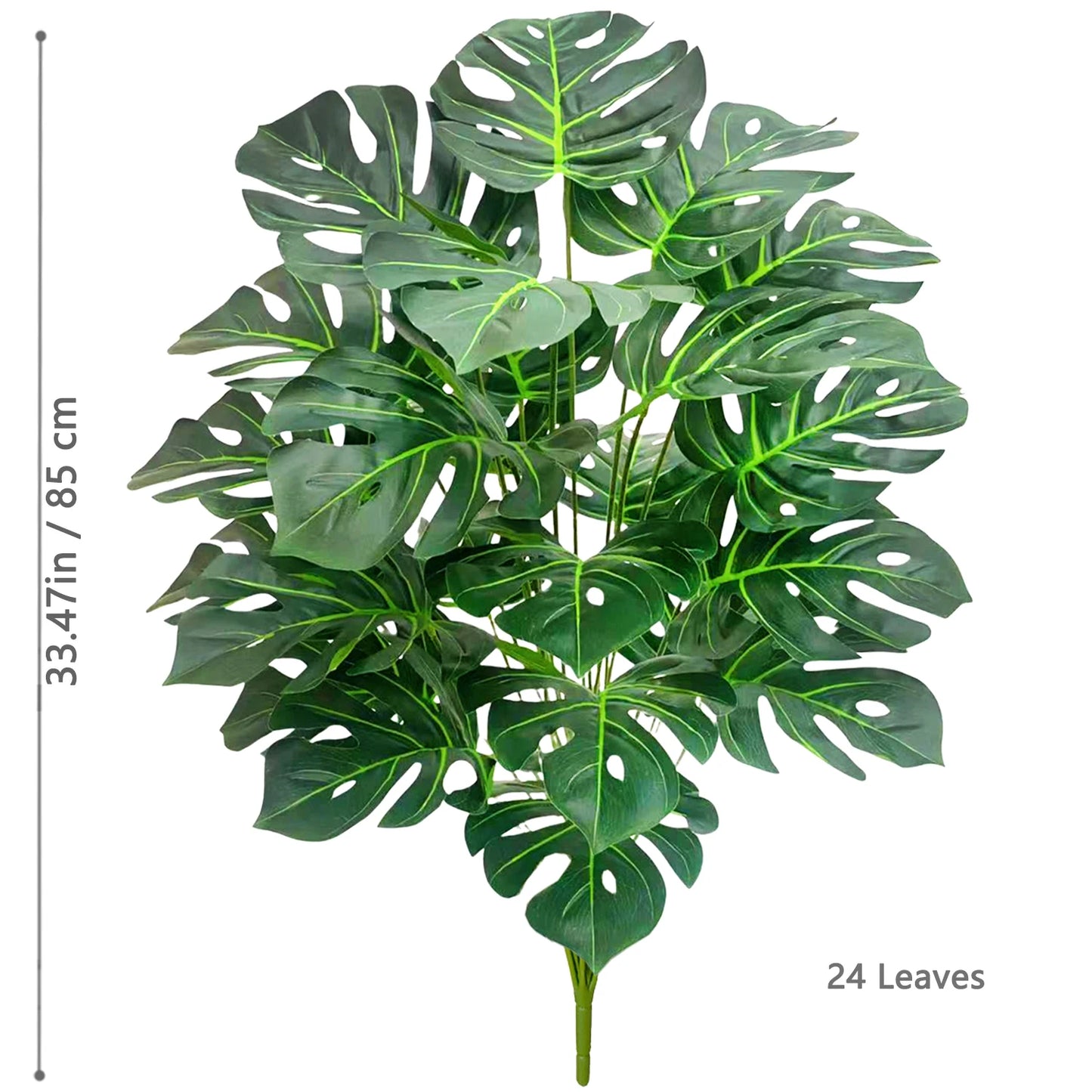 52-100cm(39.4in)  Artificial Monstera Plant Fake Palm Tree Plastic Turtle Leaf Green Plant for Home Garden Room Office Decor