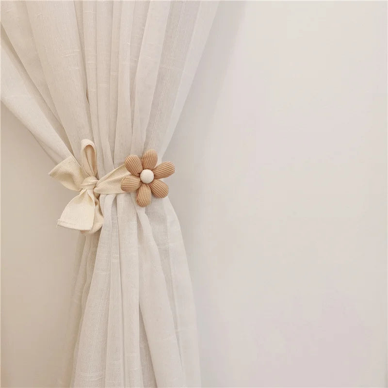 Flower Shape Tieback Window Curtain Buckle Clip Kids Room Hanging Curtain Holders Tie Backs Curtain Accessories Home Decor