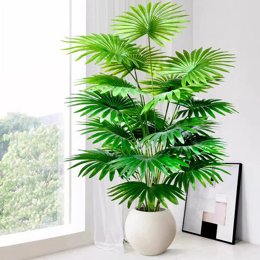 80 cm (31.5 in) 15-leaf artificial fan leaf tropical plant large fake palm office home holiday decoration