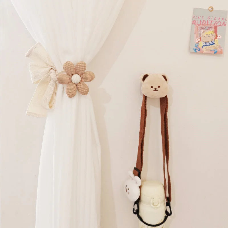 Flower Shape Tieback Window Curtain Buckle Clip Kids Room Hanging Curtain Holders Tie Backs Curtain Accessories Home Decor