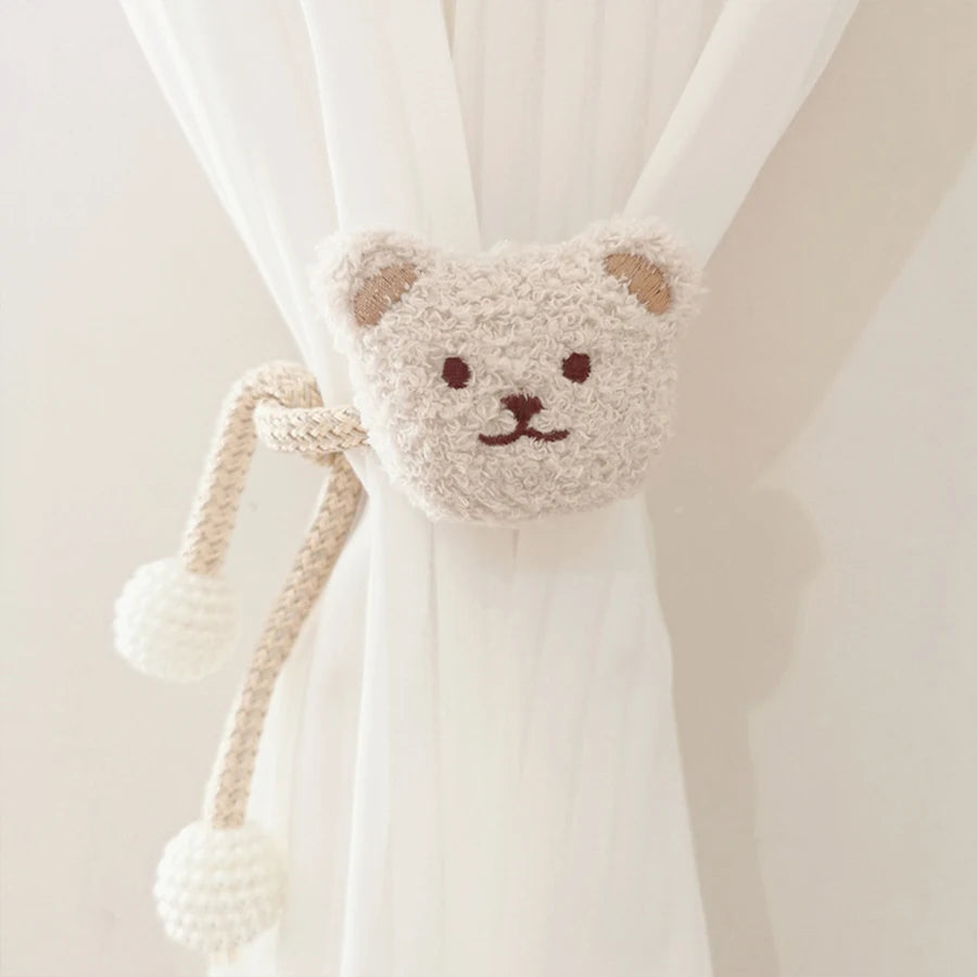 Cartoon Bear clasp Tieback Window Curtain Buckle Clip Kids Room Hanging Curtain Holders Tie Backs Curtain Accessories Home Decor