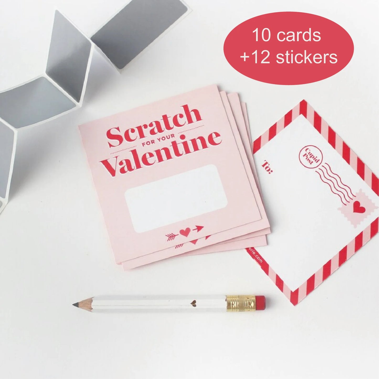 10pcs Scratch-off Cards Birthday Gift Love Coupons Anniversary DIY Gift for Her Valentine's Day Tickets Love Note Game Cards