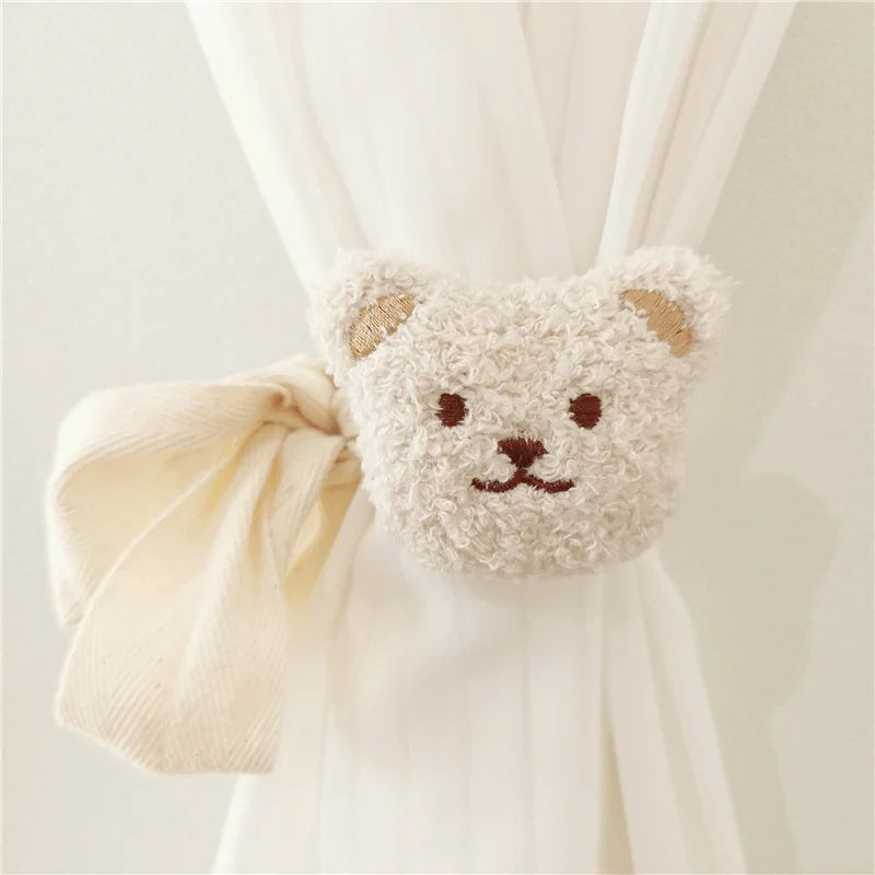 Home Decor Bear Shape Tieback Window Curtain Buckle Clip Kids Room Hanging Curtain Holders Tie Backs Curtain Accessories