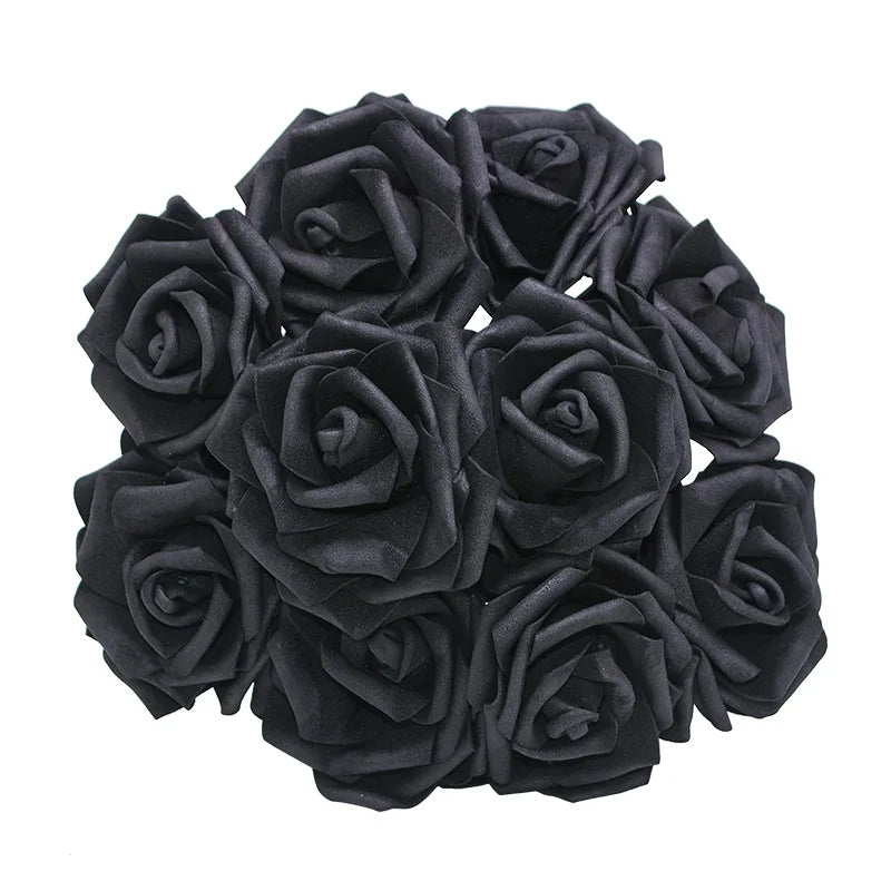 10/20/30Pcs 8cm Artificial PE Foam Rose Flowers Bridal Bouquets For Wedding Table Home Party Decorations DIY Scrapbook Supplies