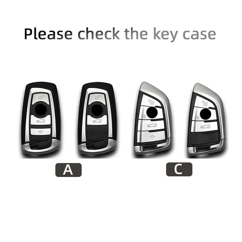 Leather Car Key Case Same color interior For BMW X1 X3 X4 X5 X6 F15 F16 G30 3 5 7 Series G11 F48 Accessories  Keychain