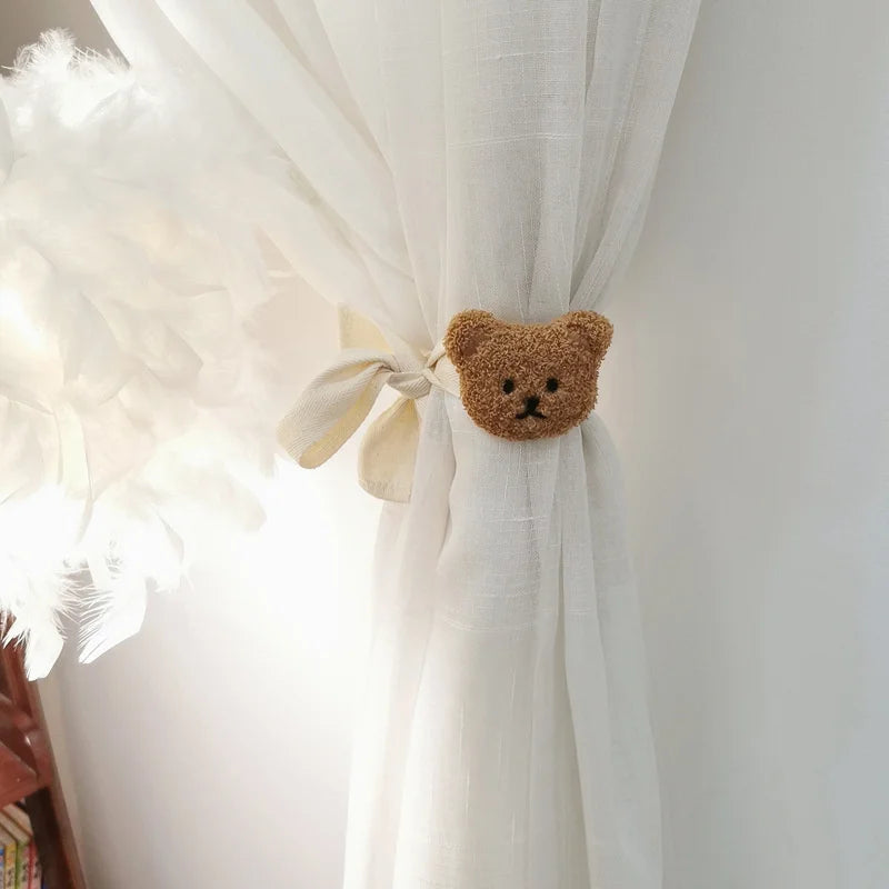 Home Decor Bear Shape Tieback Window Curtain Buckle Clip Kids Room Hanging Curtain Holders Tie Backs Curtain Accessories