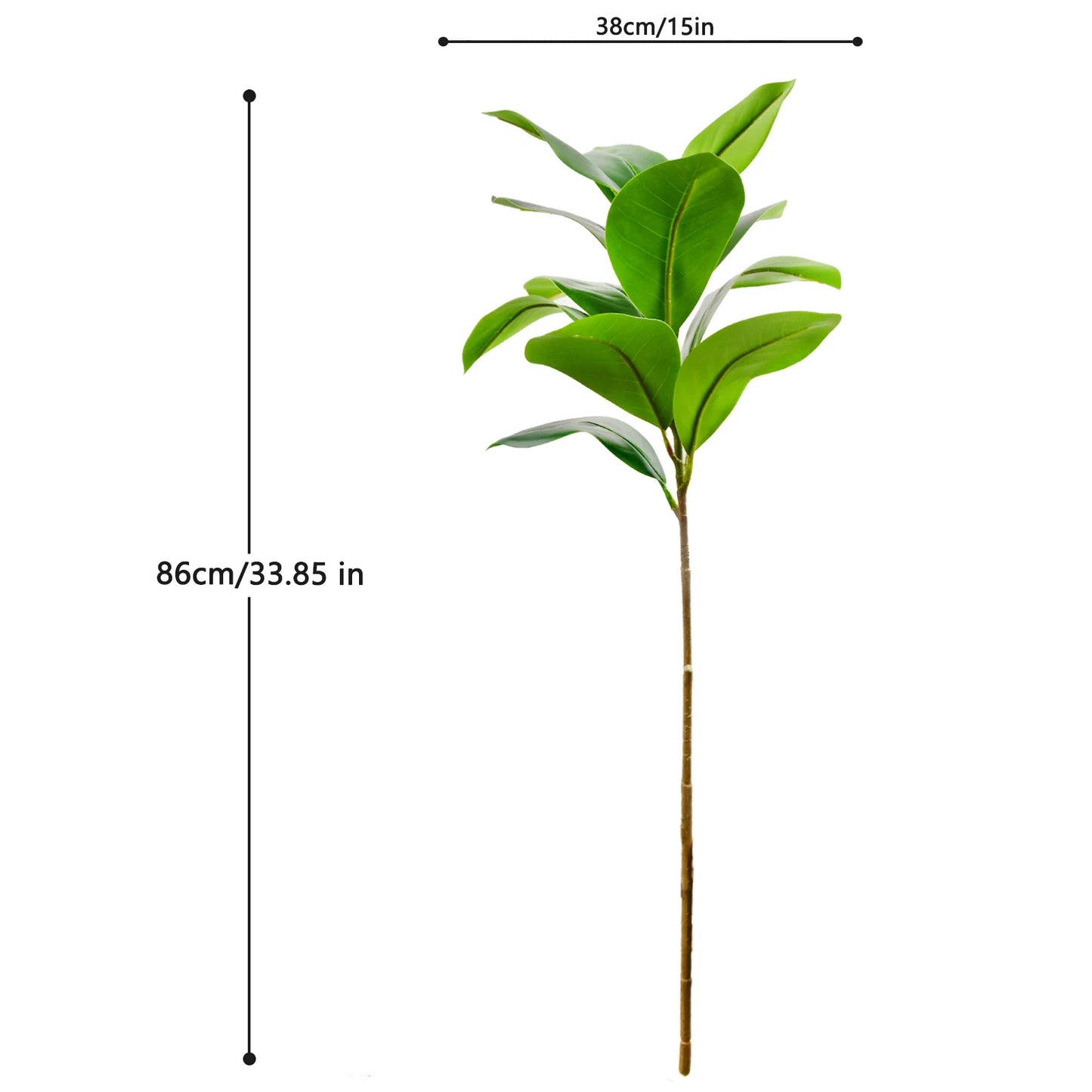 76-135 cm（53.1in）Artificial Magnolia  Tree Rubber Fig Plants for Outdoor Patio Garden Balcony Indoor Home And Office Decorations