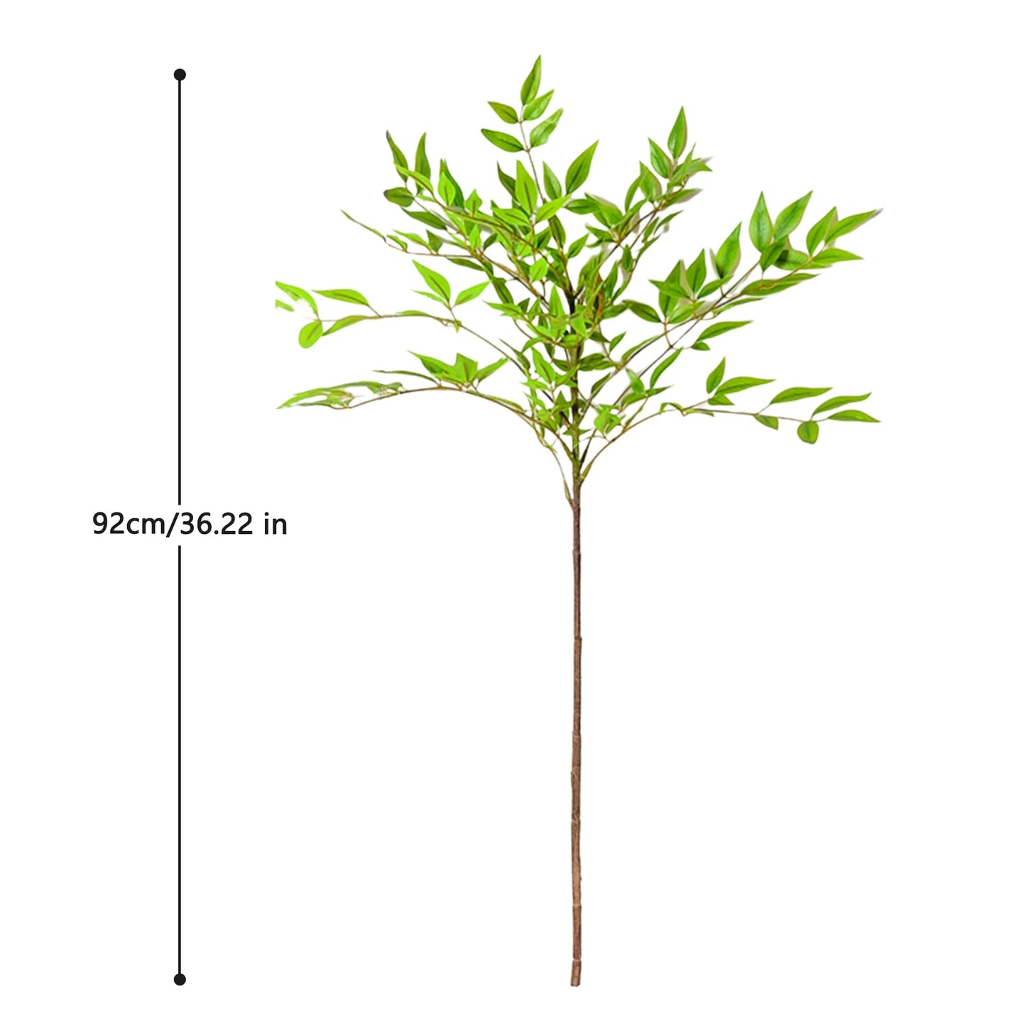 110cm (43.3 in)  Artificial Plants Fake Bamboo Tree Branch Plastic Nandina Leaves Tall Green Landscape For Home Garden Decor