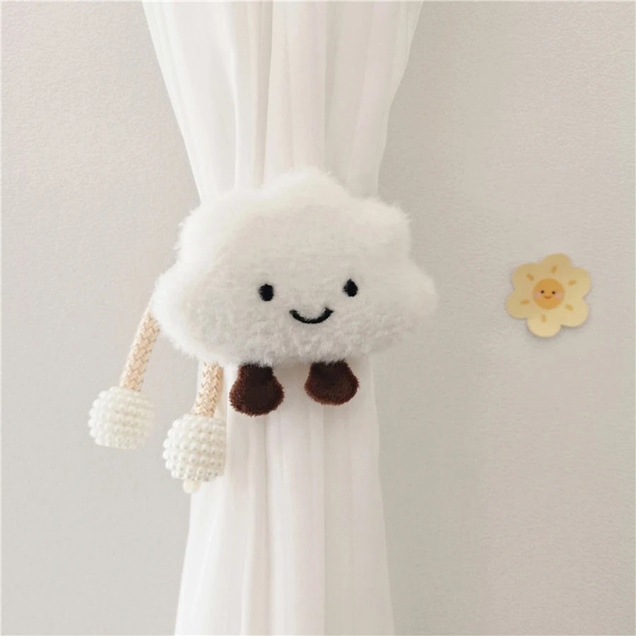 Cloud pearl clasp Tieback Window Curtain Buckle Clip Kids Room Hanging Curtain Holders Tie Backs Curtain Accessories Home Decor