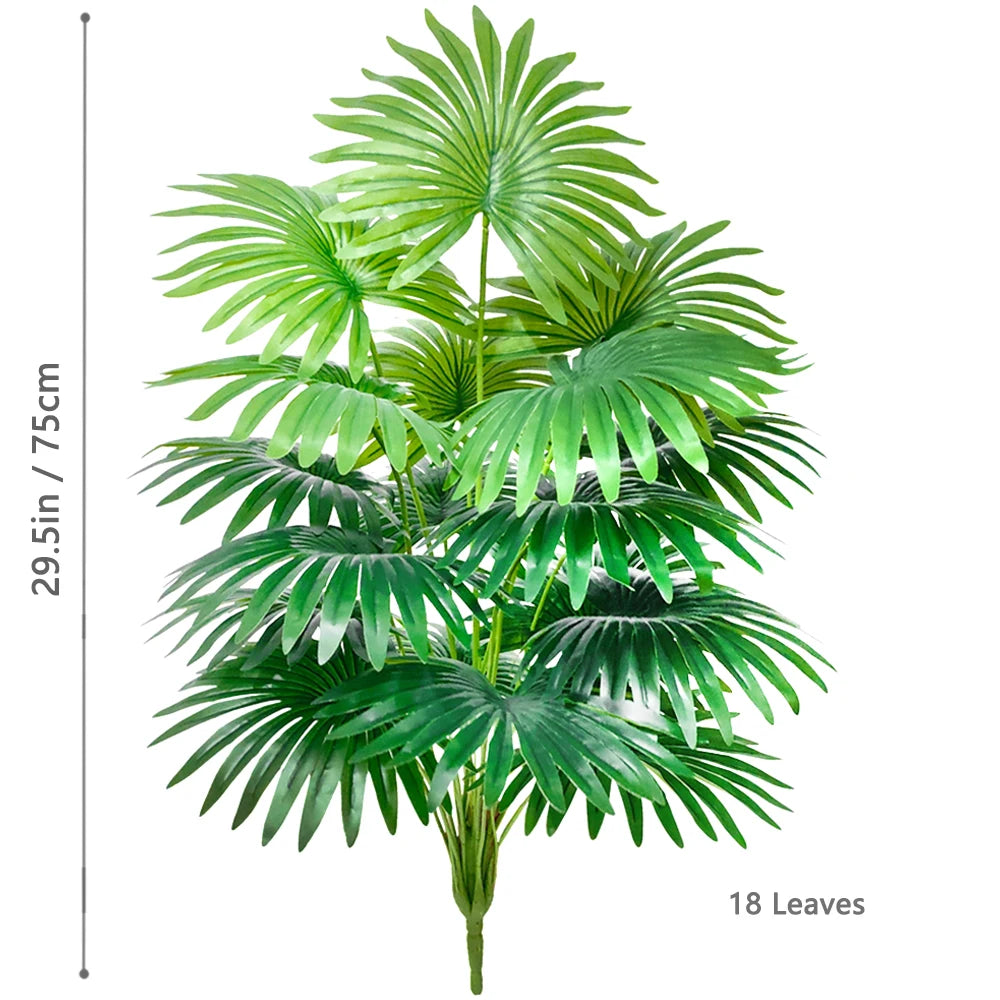 80 cm (31.5 in) 15-leaf artificial fan leaf tropical plant large fake palm office home holiday decoration