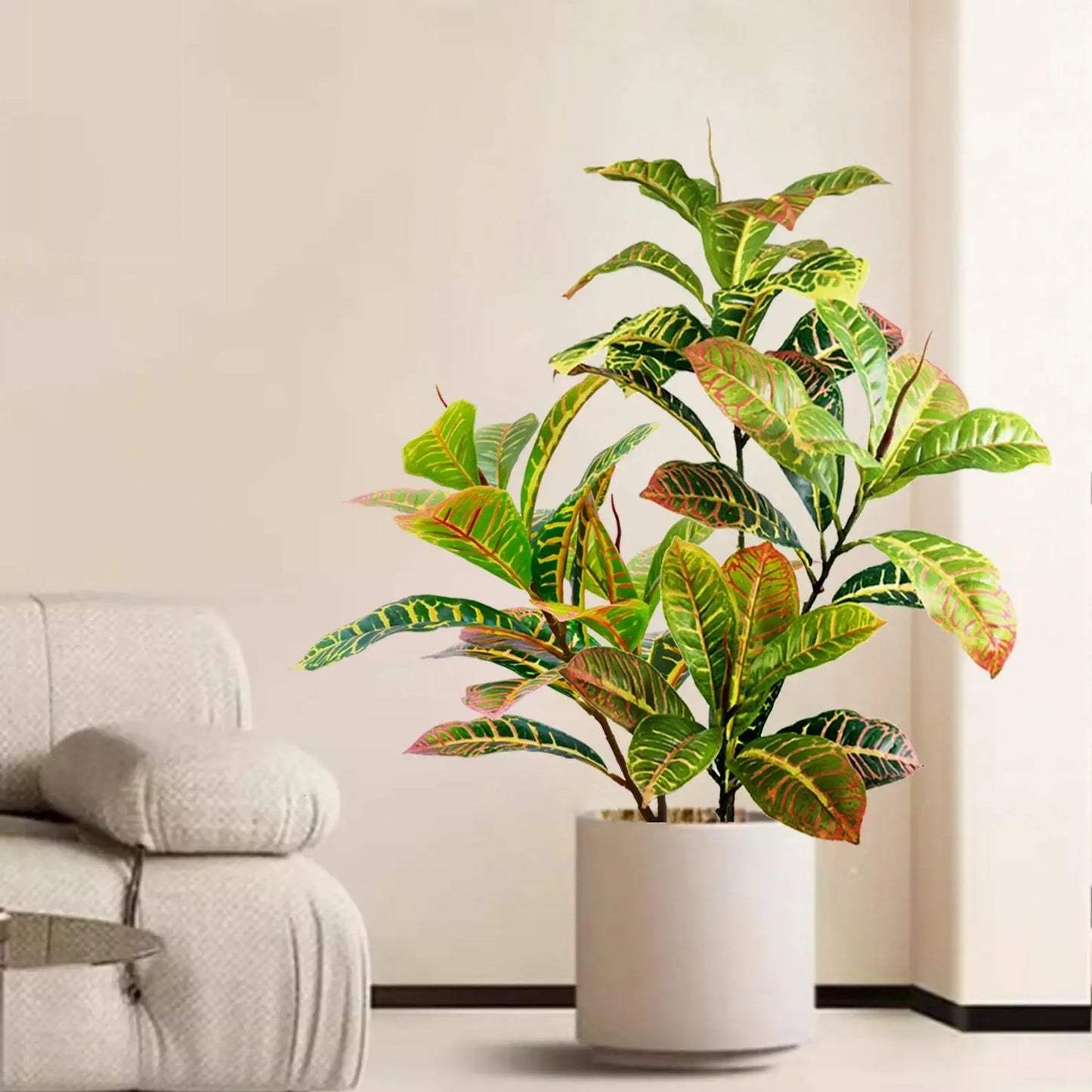 32cm Artificial Plant Color Changing Wood Sprinkled Golden Banyan Tree Tropical Plant Home Decor