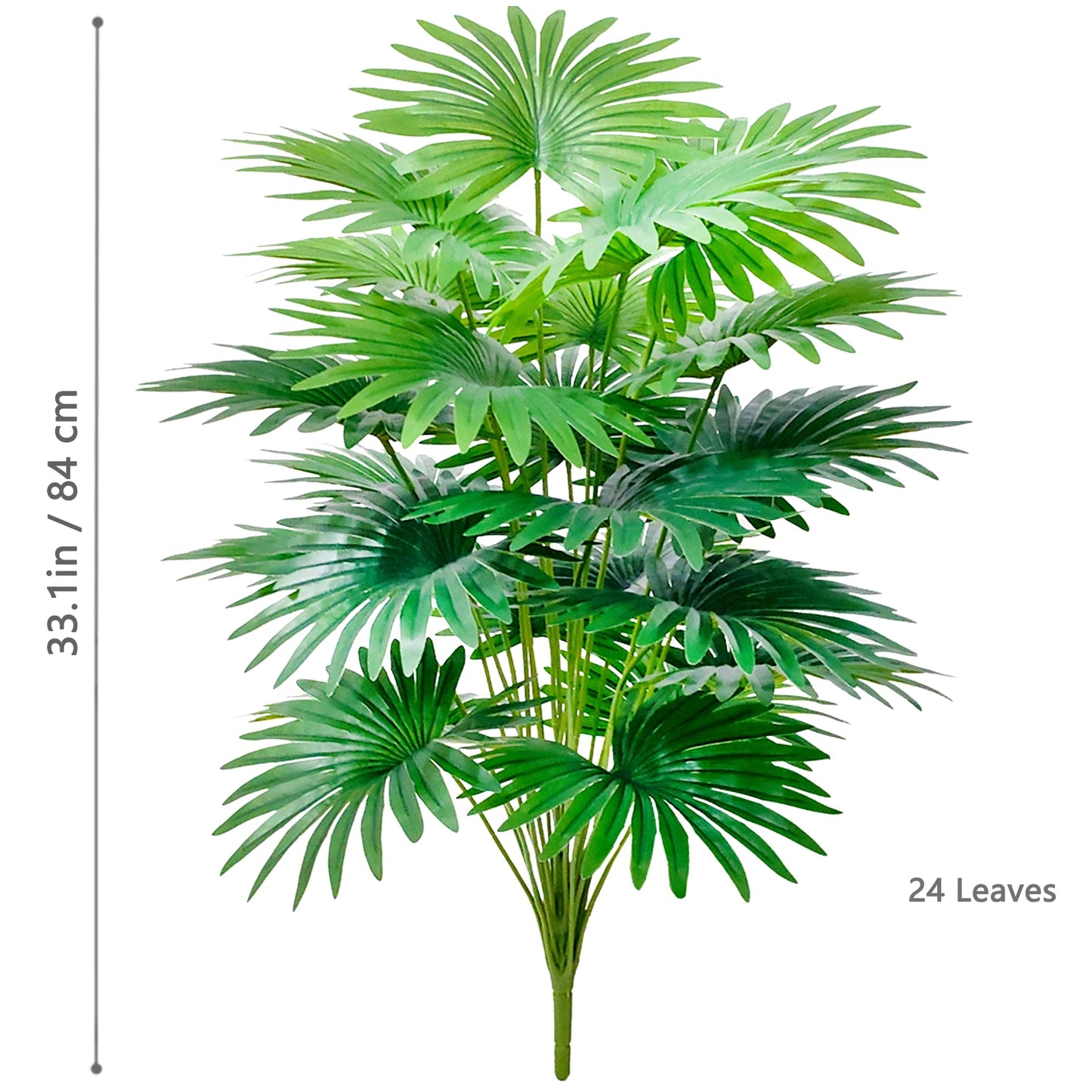 80 cm (31.5 in) 15-leaf artificial fan leaf tropical plant large fake palm office home holiday decoration