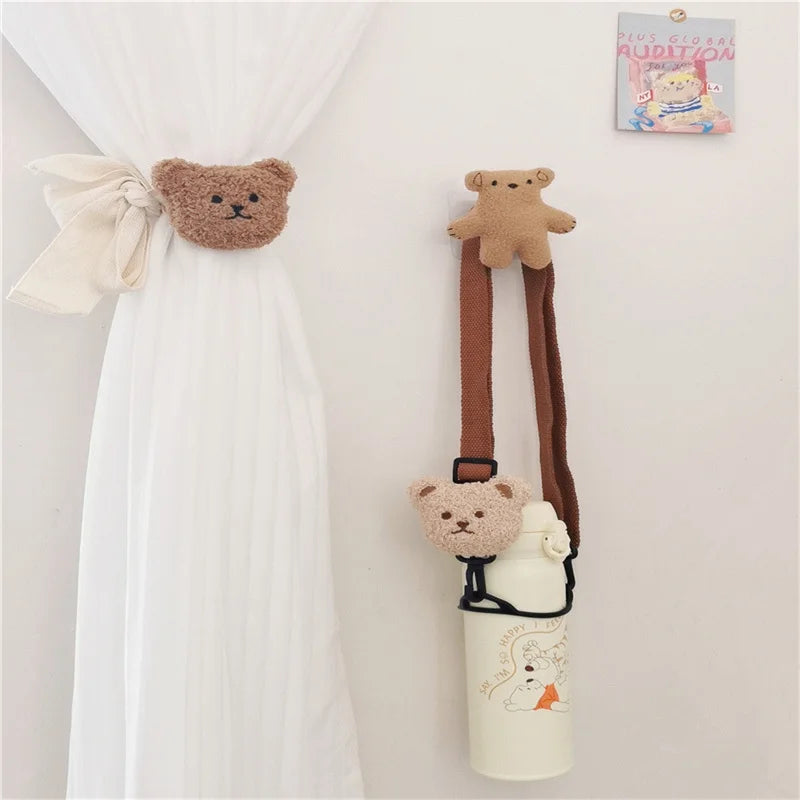 Home Decor Bear Shape Tieback Window Curtain Buckle Clip Kids Room Hanging Curtain Holders Tie Backs Curtain Accessories