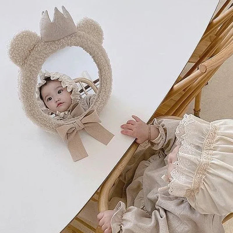 Baby Child Reflector Korean Ins Bear Crown Mirror Children's Room Clothing Store Decoration Pendant Photo Studio Shooting Mirror