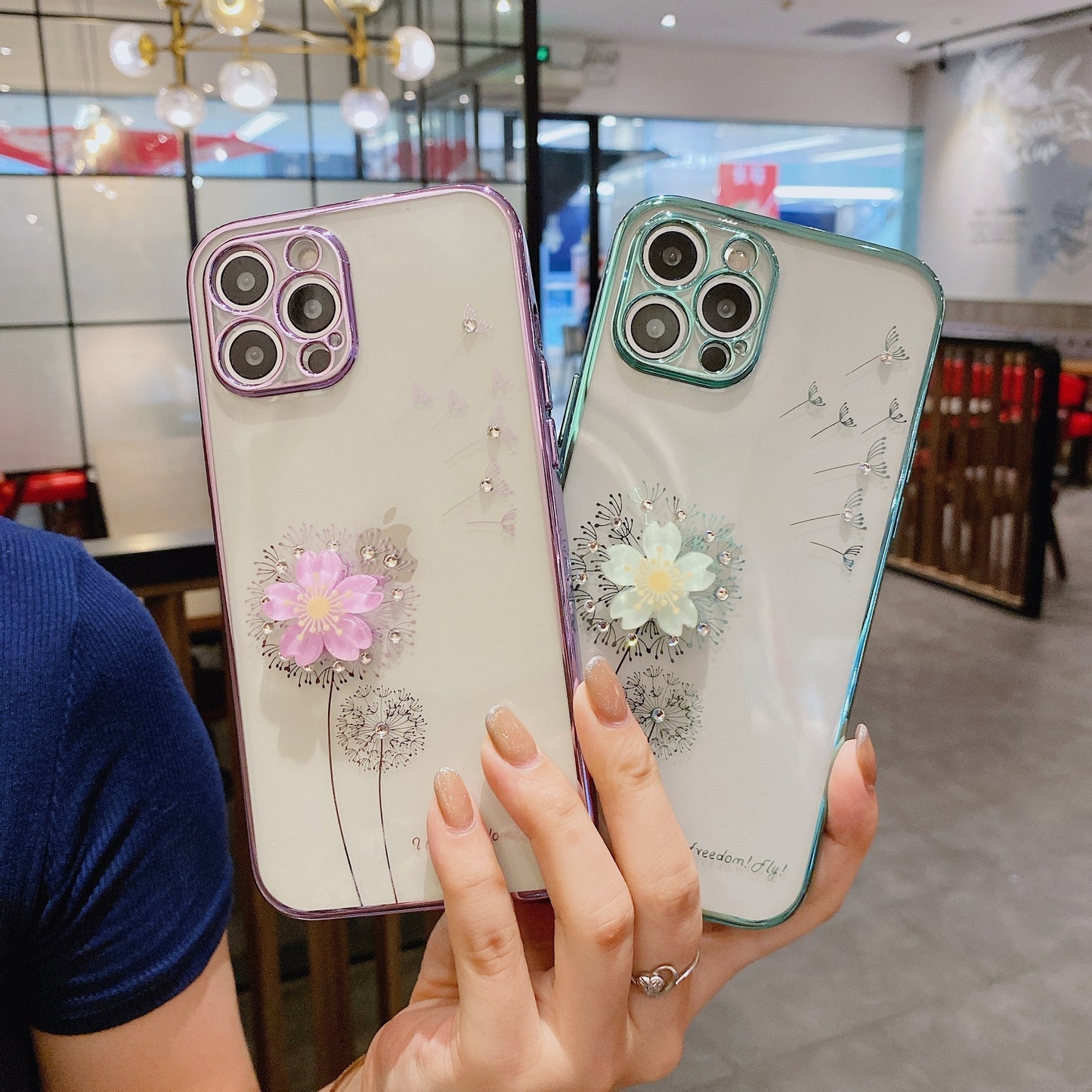 Luxury 3D Cute Flower Spin Stand Holder Phone Case